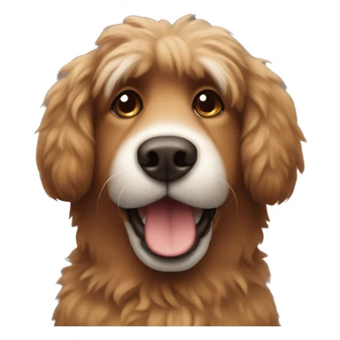 fluffy brown dog sticker