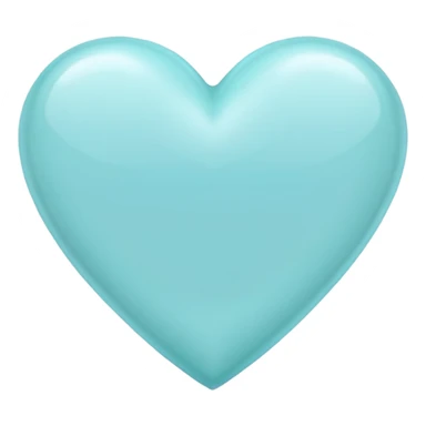 Pastel cyan heart sticker