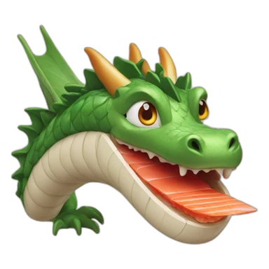Dragon sushi sticker