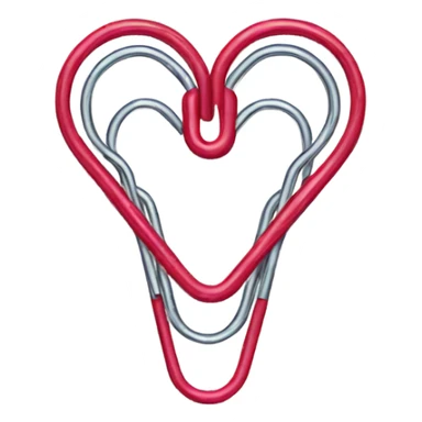 paper clip heart sticker