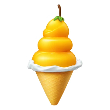 Mango frozen yogurt sticker