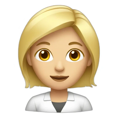 women with blonde hair filling paperwork sticker