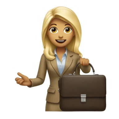 blondie holding out briefcase sticker
