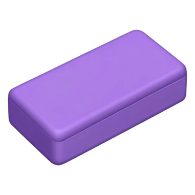 Purple rectangular eraser sticker