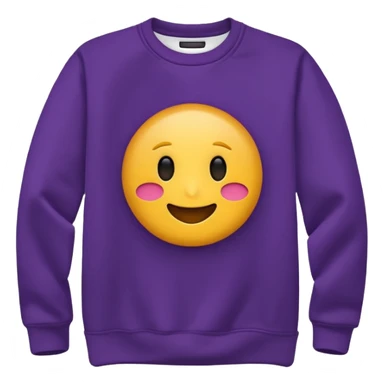 cute emoji-style sweatshirt, simple and expressive sticker