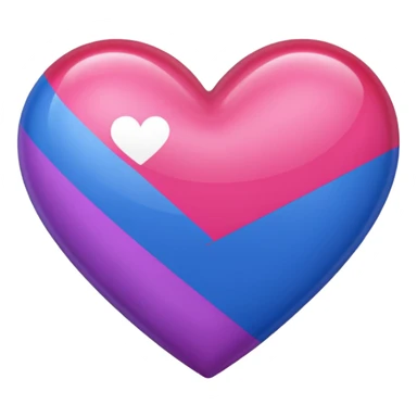 heart with bisexual flag colors sticker