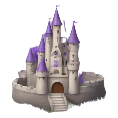 lavender castle surrounded by nature  sticker