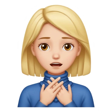 girl with hands around her neck choking sticker