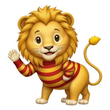 lion wearing  jumper sticker