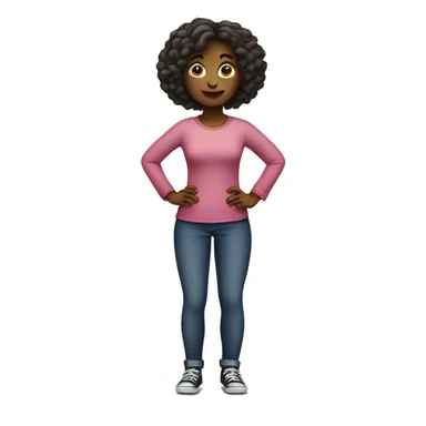 a girl standing with her hands on her hips sticker