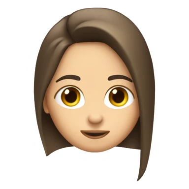 Brunette tucking hair behind ear cheeki sticker