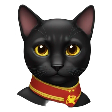 communist black cat sticker