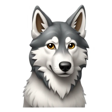 Loup sur un chien sticker