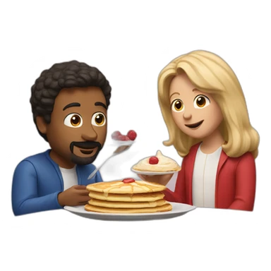 Ted Lasso eating pancakes with Jesus  sticker