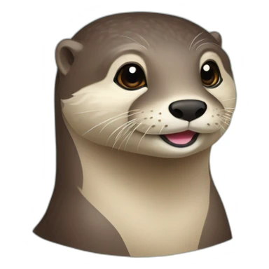 Loutre mignone sticker
