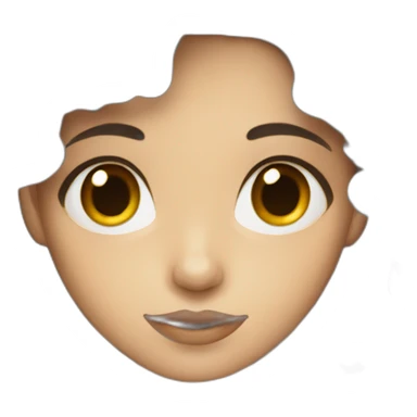 Young lady with short brown hair wavy Grey eyes sticker