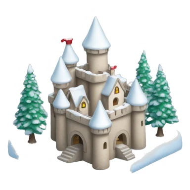 Christmas Snow Castle sticker