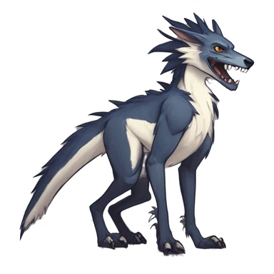 Edgy Modern Feral Vernid-Sergal species by LiLaiRa sticker
