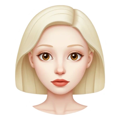 A woman with very very thin lips and no lipstick sticker