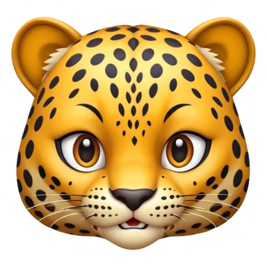 exotic leopard character, spotted fur, cute fierce face, 3D cartoon, mobile game icon style, clean background, no text, no watermark
 sticker