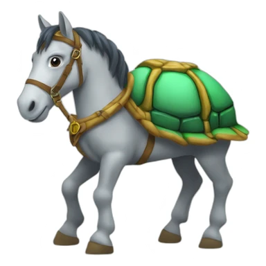 Cheval sur tortue sticker