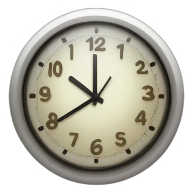 distorted weird looking clock no face sticker