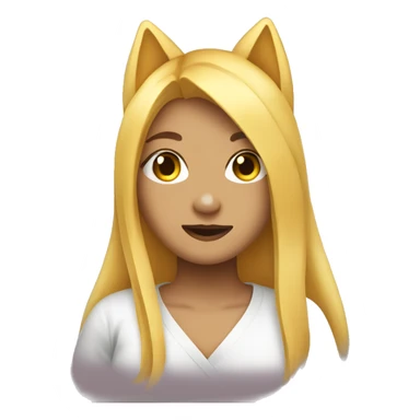 Girl called Akita neru with long yellow hair sticker