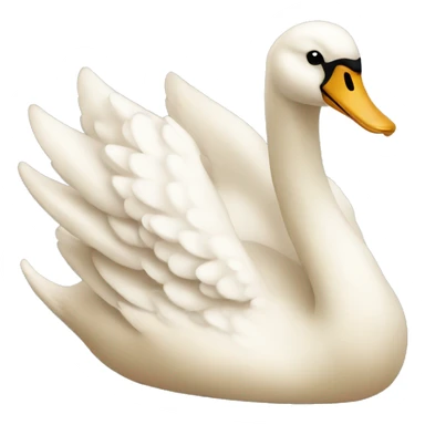 A beige swan sticker