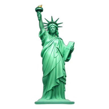 Statue of liberty  dess like santa claus sticker