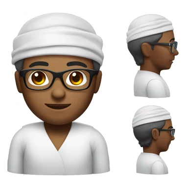 male african american Massage therapist wearing turban and glasses sticker