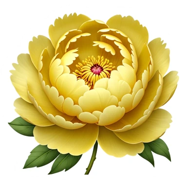 yellow peony sticker