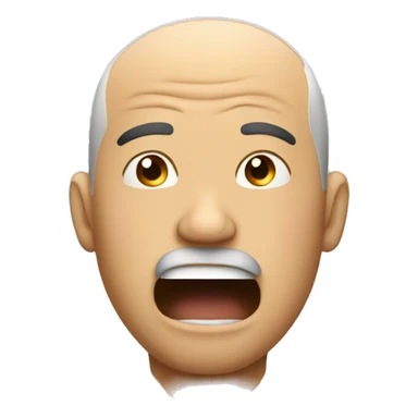 MAN HOLDING BREATH USING STRENGTH WITH MOUTH CLOSED sticker