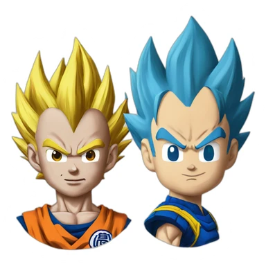 Goku and vegeta potara sticker