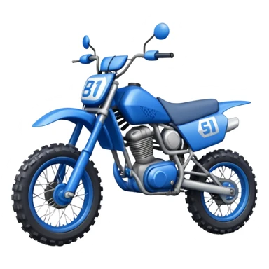 dirt bike blue  sticker