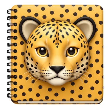 leopard patterned notebook sticker