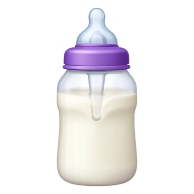 baby bottle white and purple sticker