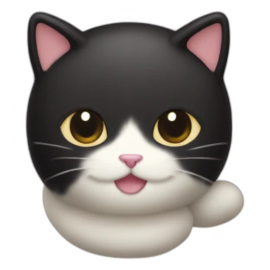black cake mochi cat sticker