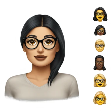Kylie Jenner Riche wearing glasses  sticker