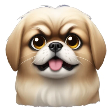 Pekingese puppy mad sticker