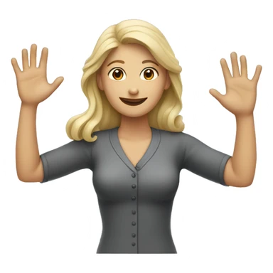 Woman wave hand  sticker