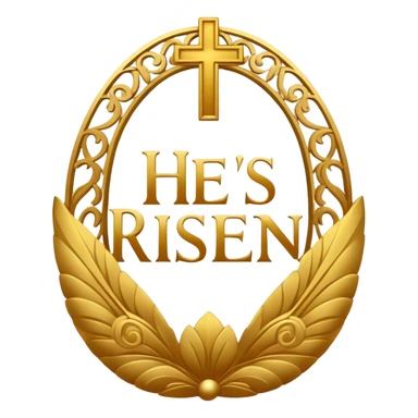 He is risen text sticker
