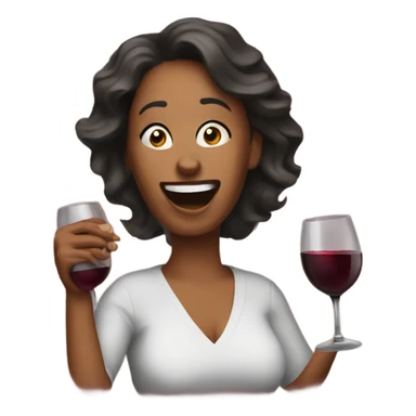 Stressed out dance mom with wine sticker