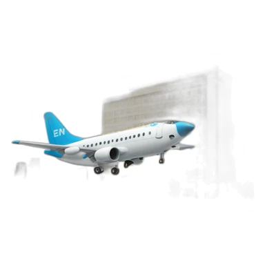 Un avion deux immeubles sticker