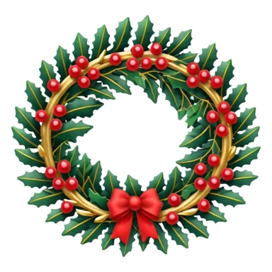 3d christmas wreath border with space inside sticker