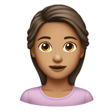 brunette girl brown eyes tan skin sticker