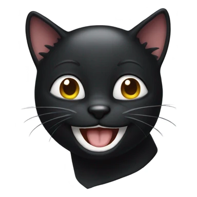 Laughing Black Cat sticker