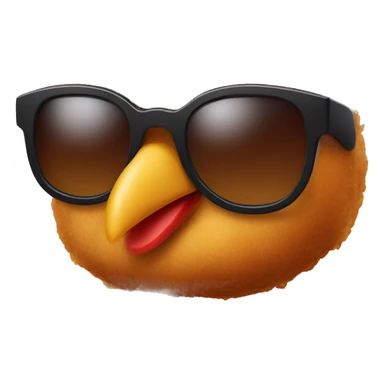 Chicken nugget wearing sunglasses  sticker