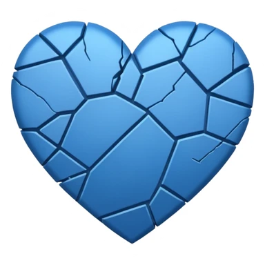 Broken blue heart sticker