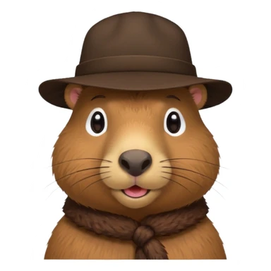 Cute Capybara wearing a hat sticker