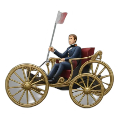 Macron sur chariot sticker
